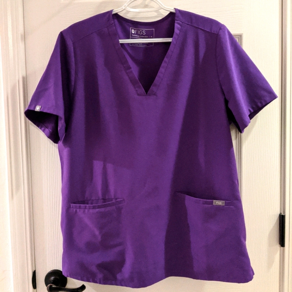 FIGS Large Ultraviolet Violet Casma Scrub Top